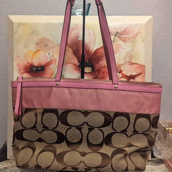 Coach Signature Stripe Tote - Picture 7 of 13